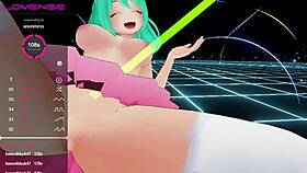 cute hentai camgirl shows her pussy sucking a dildo in web chat