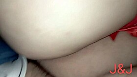 The big-assed wife teases with her thong in amateur fucking.