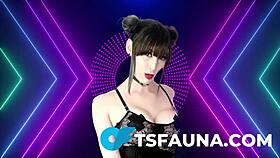 Tranny Draining Her Cock in the Shower!