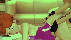 Gwen Tennyson Massages Big Cock