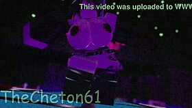 a slut dances striptease in roblox club, clothes ripped by huge monster cock.