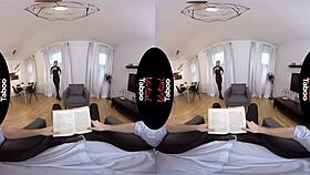 Blonde babe handles big cock in virtual taboo.