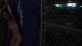 Anya stars in rough outdoor public handjob and sex compilation