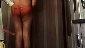 rude friend spanking my ass bound in bondage