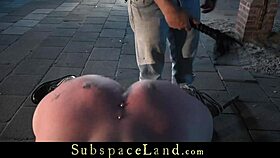 Teen slave feels intense submission in bondage, getting roughly fucked and deepthroated with toys, craving cum in mouth