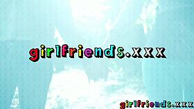 girlfriends licking each other passionately