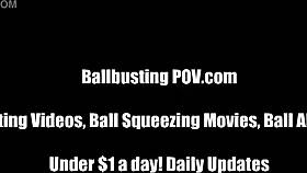 Latina Femdom Punishes With Ball Kicking In Pov