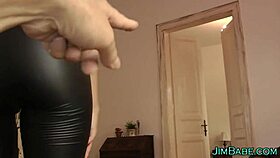 Redheaded amateur performs oral in point of view style