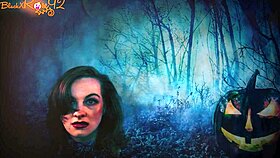 Giving head to a demon in costume!