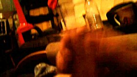 Boyfriend strokes his cock slowly while friend watches intently 😏