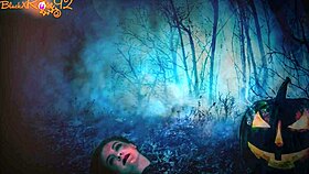 Giving head to a demon in costume!