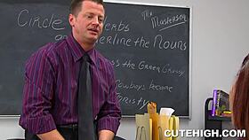 Petite Latina Brunette Seduces Teacher With Blowjob And Doggystyle Fucking