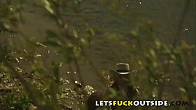 lets fuck outside cute brunette with big boobs public fuck