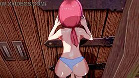 3d hentai babe with big ass and tits having sex