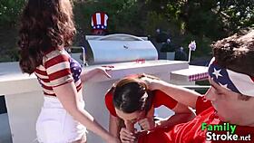 outdoor stepfamily fucking on holiday