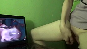 Redhead MILF Achieves Orgasm Watching Porn