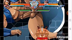 Athena Asamiya gets bent over in doggystyle and missionary, creampied by Joe Higashi in KOF XI hentai.