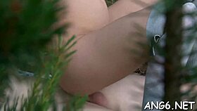 sultry blonde babe olivia c rides stick well