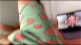 Stepbrother masturbates watching my big ass 😏