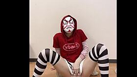 Girl in skirt masturbates with fetish vibes