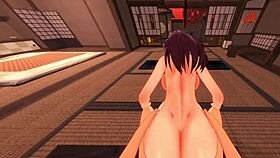 pov ayane shirakawa bounces on my huge cock in 3d anime with big ass