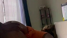 french ebony european black beauty in casual scene