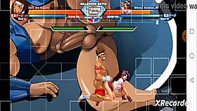 Athena Asamiya gets bent over in doggystyle and missionary, creampied by Joe Higashi in KOF XI hentai.