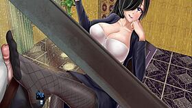 Horror Mansion Ep1 - Intense Footjob Under Desk!