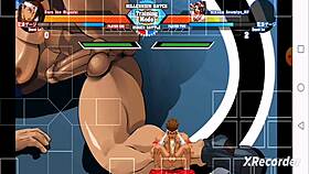 Athena Asamiya bliver bøjet over i doggystyle og missionary, creampied af Joe Higashi i KOF XI hentai.