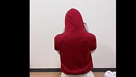 Girl in skirt masturbates with fetish vibes