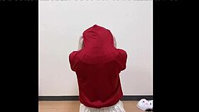 Girl in skirt masturbates with fetish vibes