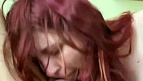 Redhead Bitch Loves Sucking Cock Close Up