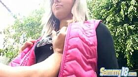 petite teen 18+ sammy 18 pussy fucked after giving head