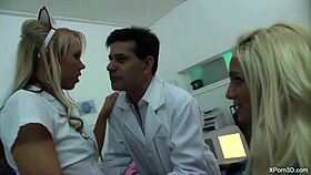 jayna james, amy anderssen, and amy azurra team up for a wild threesome with the doctor