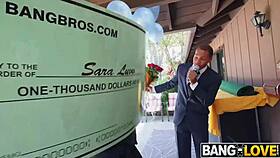 Sara Luvv Takes Two Monster Cocks!