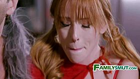 Watch the big bad wolf fuck the red riding wolf stepdaughter in costumes.