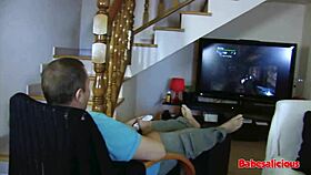 big knockers belle gets her ass pounded by a man