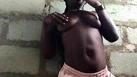 Crazy Bitch Strips Teasingly Until Totally Naked, Then Spanks in Lesbian Fun