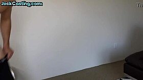 amateur jock shows and shakes his cock during casting 😏