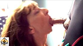 Can you handle Marie's juicy blowjob closeup? She swallows every drop.