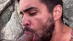 two guys fucking bareback on the african beach