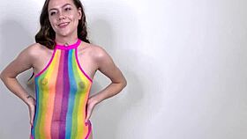 Brunette Teen Selena Love Devours Husband's Big Cock In Doggystyle