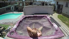 dayanara enjoys a relaxing hot tub pov session 😊