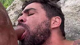 two guys fucking bareback on the african beach