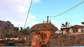 Hunky Cam Heyward And Lucky Beach Goer Share Intense Emotions