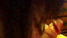 Skinny brunette sucks dick 😍