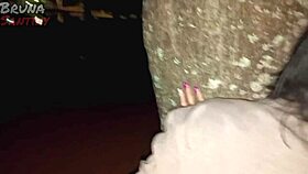 Bruna Santiny 18+ enjoys big guy in the park 😏