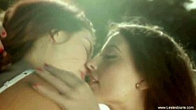 I see these lesbians kissing passionately, feeling the gentle love between them