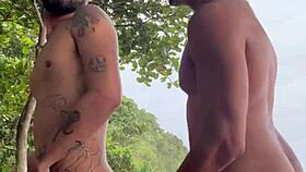 two guys fucking bareback on the african beach