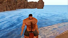 Hunky Cam Heyward And Lucky Beach Goer Share Intense Emotions